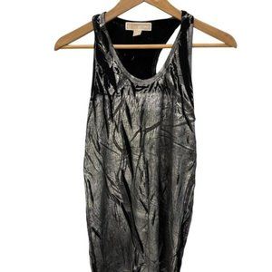 Michael kors raceback metalic tanktop size small
